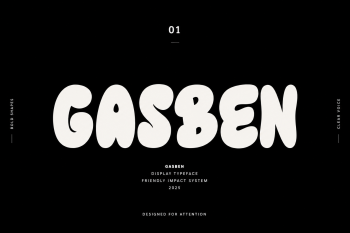 Gasben - Playful Display Typeface