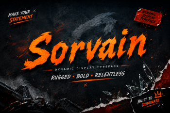 Sorvain – Aggressive Brush Display Font