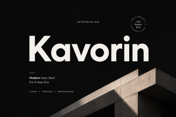 Kavorin – Modern Geometric Sans Serif Font Family